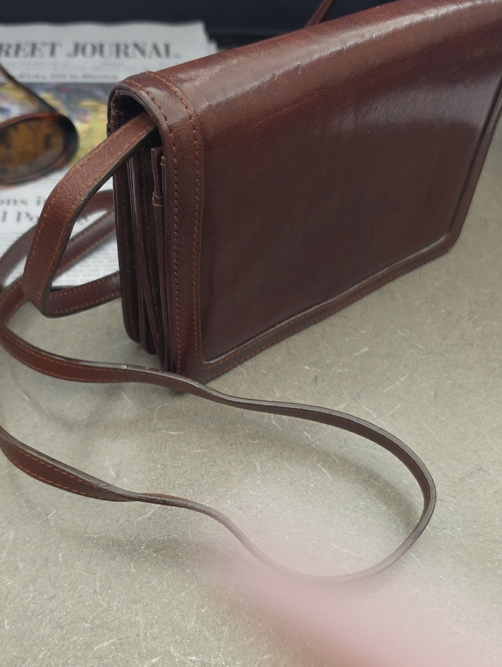 Brahmin Brown Leather Crossbody Bag